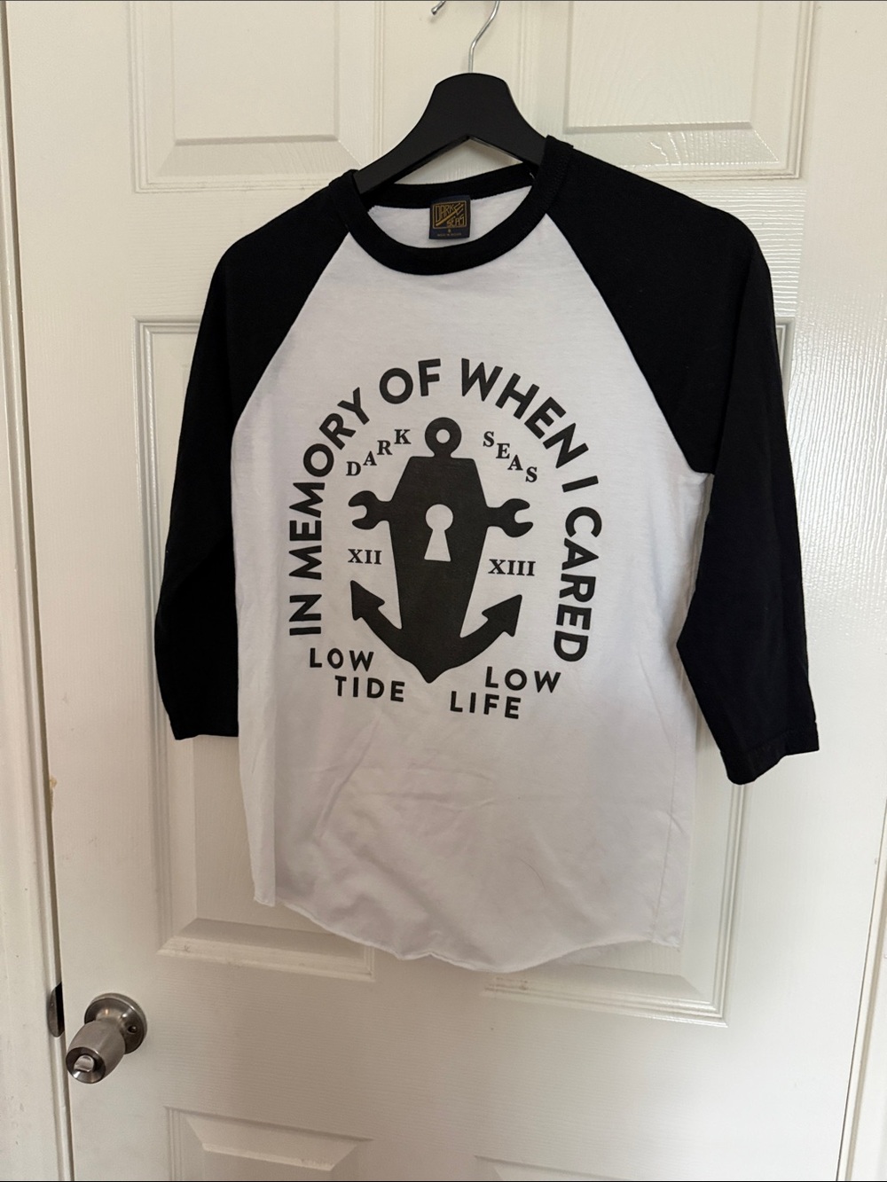 Black & White Raglan Graphic Tee - Anchor Design